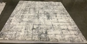 GREY / IVORY 8' X 10' Back Stain Rug, Reduced Price 1172666620 BER410F-8 - Picture 1 of 4