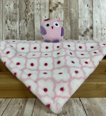 Manta de seguridad suave de felpa de búho rosa originales Lambs & Ivy Bedtime para bebé Foto 1 de 4