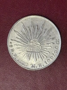 1883 Pi MH 8 Reales KM#377.12 – Raw Silver XF/AU – No Clean, Bold Strike - Picture 1 of 2