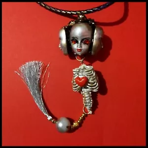 Magic Talisman Amulet Skull Pendant Necklace Jewelry Hecate Moon Hearts Skeleton - Picture 1 of 24