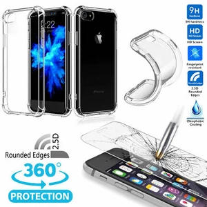 Shockproof Matte Bumper Slim TPU Case skin cover w/ 2PCS Glass Screen Protector - Picture 1 of 15