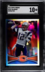Tom Brady 2012 Topps Chrome Refractor #220 Rare SP SGC 10 Patriots Buccaneers - Picture 1 of 2