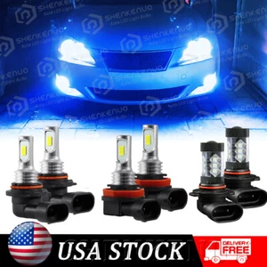 For Lexus IS250 IS350 2006 - 2010 6pc 8000K LED Headlights + Fog Light Bulbs Kit - Picture 1 of 12