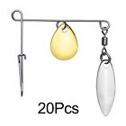20pcs Reflective Accessories for Spinner Spoon Lures Frogs Fishing Tackle