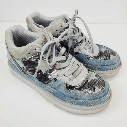 Sneakers UGGS donna 7 scarpe Highland invecchiate alte stringate paillettes