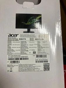 new Acer 27" Full HD IPS Computer Monitor, AMD FreeSync, 100Hz Refresh Rate - Picture 1 of 1