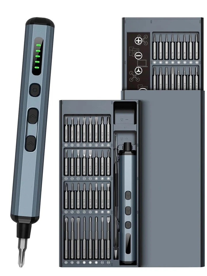 Mini Electric Screwdriver 68 in 1,Precision Screwdriver Set w/ 64 Magnetic Bits - Image 1 of 4