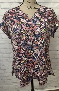 Planet Koi Size Large Midon Retro Floral Scrub Top New W Tag - Picture 1 of 9