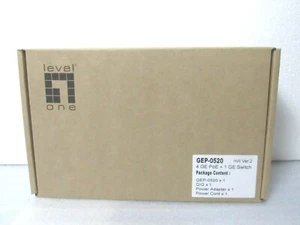 LevelOne GEP-0520 4-Port Gigabit PoE + 1-Port Gigabit Desktop Switch [CTOKT] - Picture 1 of 8