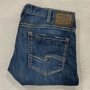 Silver Grayson Jeans Herren 36 x 32 Relaxed Fit Straight Leg Medium Wash Denim - Bild 1 von 17