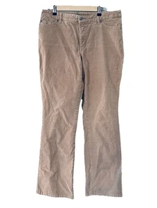 Pantalones de pana para mujer St Johns Bay talla 14 beige S corte bota 5 bolsillos - Imagen 1 de 9
