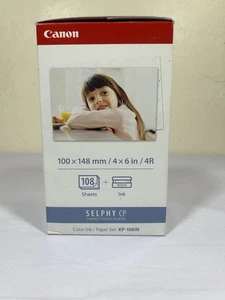 Canon Selphy CP  4x6 108 sheets Color Ink Paper Set KP-108IN - NEW  - Picture 1 of 4