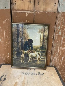 Impresión enmarcada Garde-Chasse Arrête Près De Ses Chiens pintura al óleo Constant Troyon - Imagen 1 de 19