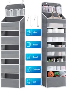 Over the Door Organizer Storage - 6 Shelf Hanging Storage Door Organizer with... - Picture 1 of 8