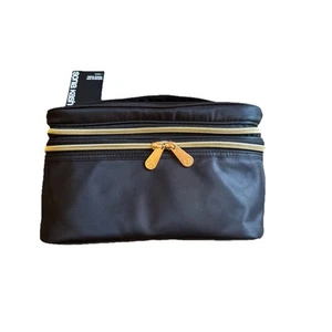 Sonia Kashuk Double-Zip Train Case Makeup Bag - Gray w/Gold Zippers, NWT - Picture 1 of 1