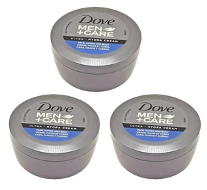 3 Tubs x 250ml Dove Men + Care Ultra Hydra Cream For Face Hands & Body - Picture 1 of 2