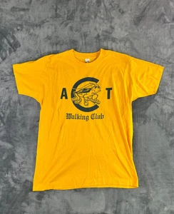 Camisa Vintage ACT Walking Club Grande Amarilla 50/50 Gilbert’s Bar St. Clair Shores - Imagen 1 de 8