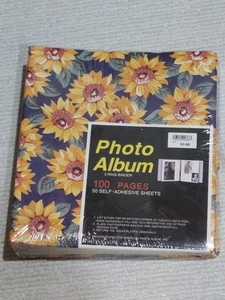 Álbum de fotos vintage autoadhesivo 8x10 3 anillos flores del sol surtido tamaños fotos - Imagen 1 de 4