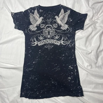 Affliction Sinful Dove Lock and Key Shirt - Image 1 of 4