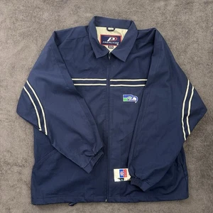 Chaqueta vintage Proplayer Seattle Seahawks cremallera completa para hombre talla XL azul fútbol - Imagen 1 de 14