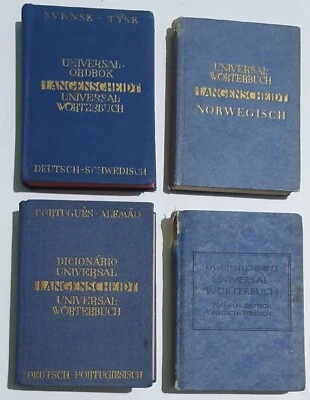 Langenscheidt Universal Worterbuch, 4 edtions, Turkisch, Portug. Schwed. Norw. - Image 1 of 4