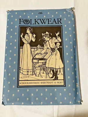Folkwear Schoolmistress Shirt Waist/Skirt Sewing Pattern 216  1982 Unused - Image 1 of 3