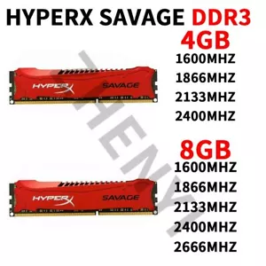 16GB 8GB 4GB DDR3 1600 1866MHz 2133 2400MHz 2666 PC RAM For HyperX SAVAGE Lot UK - Picture 1 of 9