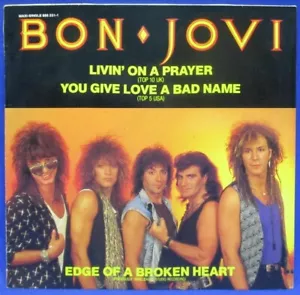 12" Maxi BON JOVI - LIVIN' ON A PRAYER / YOU GIVE LOVE A BAD NAME / 1986 GERMANY - Bild 1 von 4