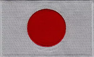 Parches bordados bandera de Japón 2,5""x1,5"" plancha - Imagen 1 de 1
