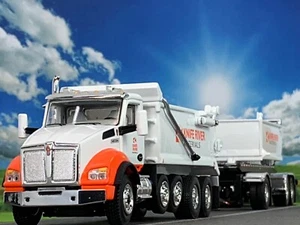 1/64 DCP KENWORTH T880 ROGUE DUMP AND TRANSFER TRAILER TT&C SHOW TRUCK - Picture 1 of 9
