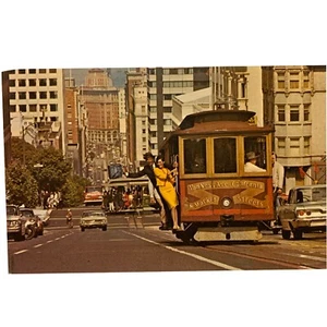 Vtg Postcard, San Francisco, CA Cable cars - Picture 1 of 3