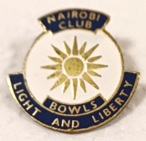 Bowling - Nairobi Club Bowls "Light  and Liberty"  vintage enamel Badge - Image 1 of 1