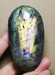 Roh NATÜRLICH Regenbogen Lila Labradorit Kugel Palme Stein QUARZ KRISTALL Heilung - Bild 1 von 8