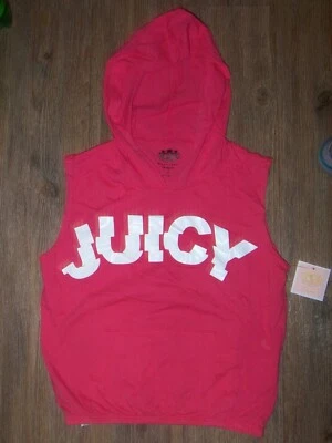 NWT Juicy Couture Black Label Girls Size 12 Cotton Sleeveless Shirt Hoodie Logo - Image 1 of 4