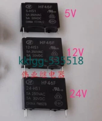 7PCS NEW HF HF46F 24-HS1 Electromagnetic Relay for Home Appliances - Image 1 of 3