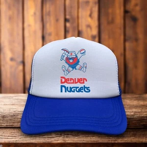 Cappello da camionista Denver Nuggets da uomo blu snapback 1976 logo vintage berretto da basket - Foto 1 di 5