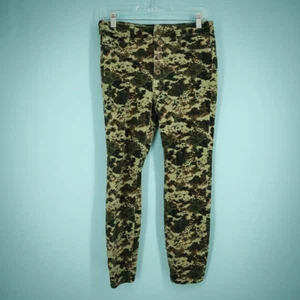 Pantaloni skinny Pilcro Anthropologie taglia 29 mimetici con bottoni a mosca in velluto a coste vita alta - Foto 1 di 10