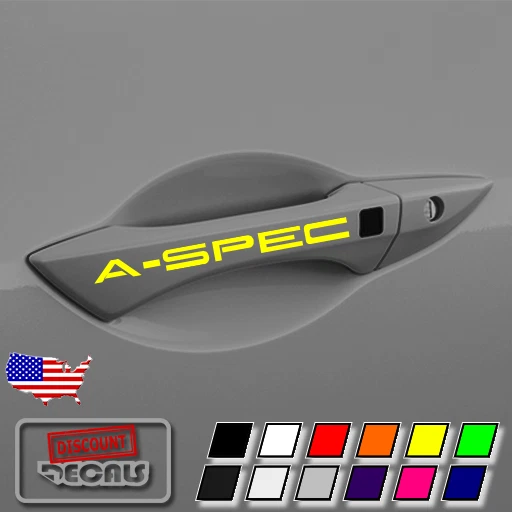 5x calcomanías adhesivas de manija de puerta para A-SPEC Acura TL TLX RL MDX RDX Foto 1 de 1