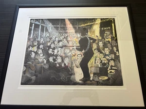 John Johnstone Hand Painted, Rare Artists Proof Signed Etching of 'Bob Dylan' - Picture 1 of 8