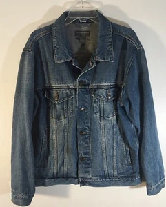 Saddlebred Mens Denim Jean Jacket Sz L Blue - Picture 1 of 12