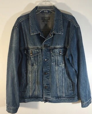 Saddlebred Mens Denim Jean Jacket Sz L Blue - Image 1 of 4