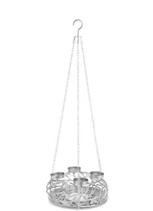 ABELLA Xmas 7in1-Dekokranz inkl. 4 Kerzenhalter, Glas, Kette & Teller Höhe 13cm - Bild 1 von 5