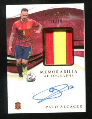 Paco Alcacer 2020 Panini Immaculate Patch Memorabilia Auto Gold 06/10 - Image 1 of 2