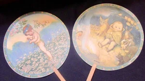2 SUSAN BEATRICE PEARSE ill'd. ADVERTISING FANS "SUMMER" ~ WINTER" MILLEDGEVILLE - Picture 1 of 8