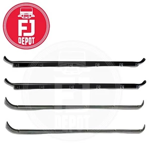 DOOR GLASS WEATHERSTRIP FOR TOYOTA LAND CRUISER FJ40 FJ45 W/O VENT RH LH SET X 4 - Picture 1 of 6