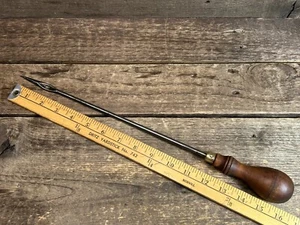 Awl de costura manual grande vintage de 16" de cuero de lona de vela - Imagen 1 de 9
