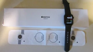 Apple Watch Series 3 38mm Space Gray Aluminum Case with Black Sport Band... - Picture 1 of 1