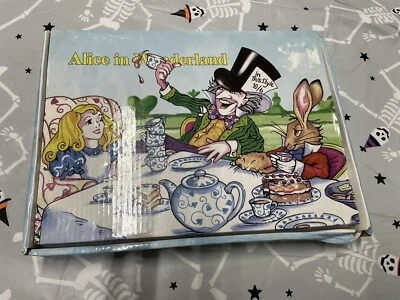 Set of 4 - Paul Cardew England  Alice In Wonderland Cafe Teabag Rests NEW IN BOX - Image 1 of 3