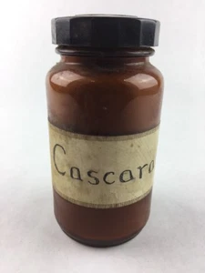 Vintage Cascara Pharmacy Medicine Bottle 5" Merck - Picture 1 of 4