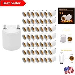 GU24 to E26 E27 Adapter - 50-Pack - Heat Resistant - Converts Bi-Pin Fixture ... - Picture 1 of 9